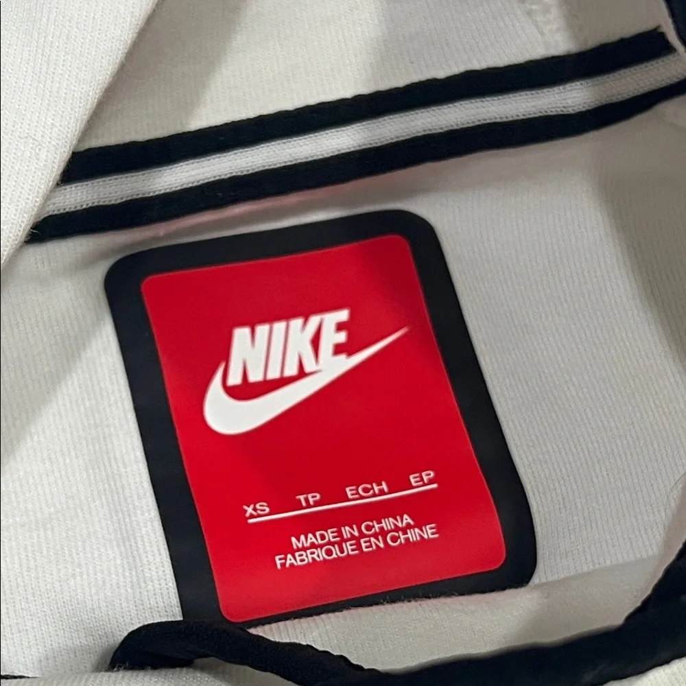 Nike White Hoodie with Black Accents